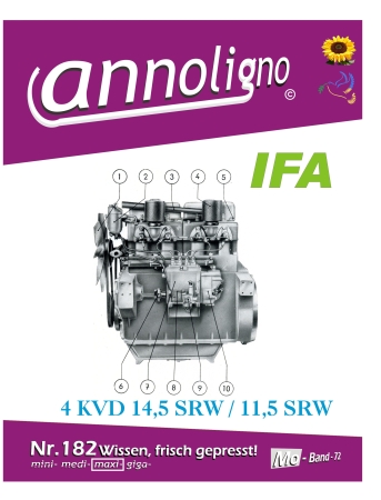 IFA Motorenwerke Nordhausen Typ 4 KVD 14,5 SRW/11,5 SRW Bild- Bedienungsanleitung & Wartungsanleitung - annoligno 182